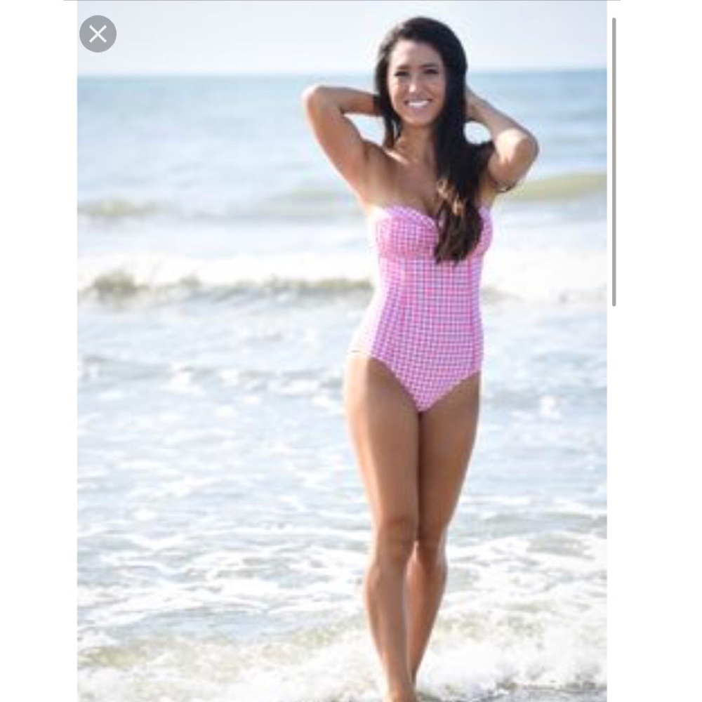 NWT Lauren James Gingham One Piece Bathing Suit